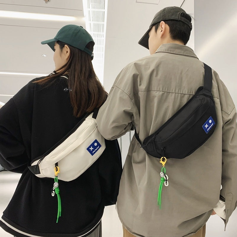Casual Nylon Chest Bag Contrast Color Crossbody Sling Bag