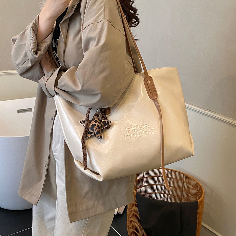 Women's High-End Textured Retro Large-Capacity Commuter Tote