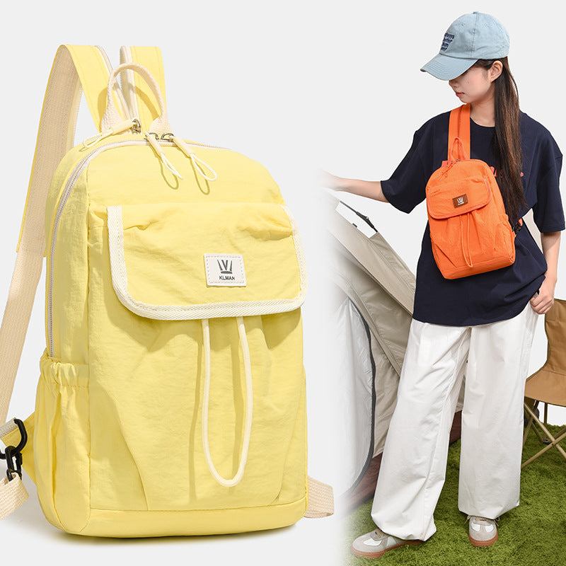Girls' New Solid-Color Small Fresh Style Mini Backpack
