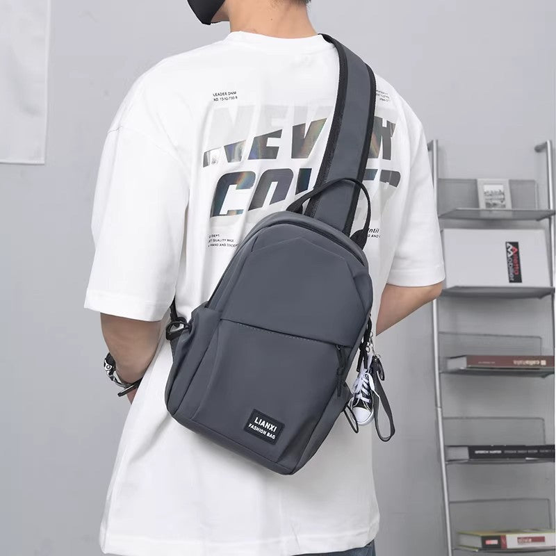 Lightweight Oxford Crossbody Chest Bag Casual Campus Bag