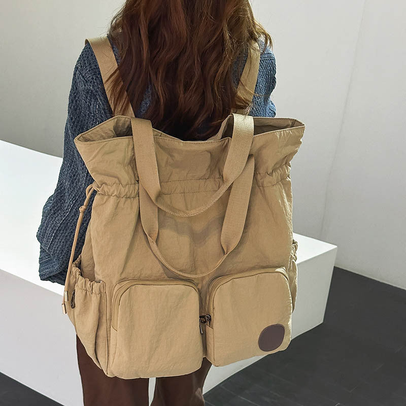 Women's Casual Lightweight Large-Capacity Drawstring Backpack
