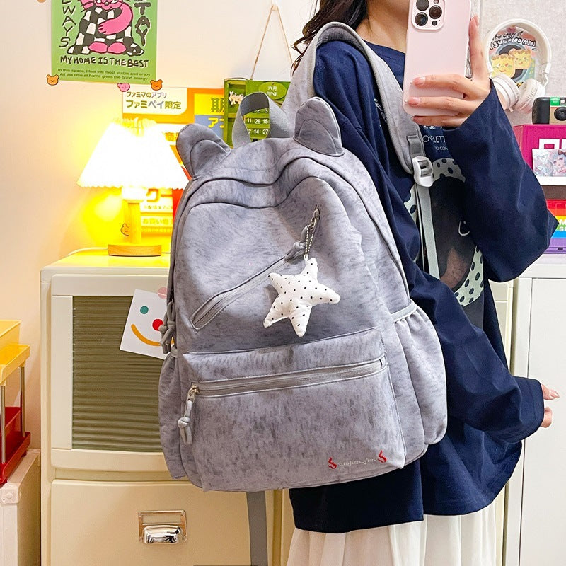 Simple Korean-Style High-Looking Large-Capacity Student Backpack