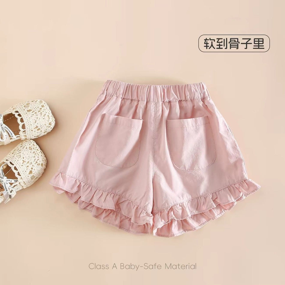 Girls Cotton Spandex Ruffle Shorts Infant Summer Casual Pants