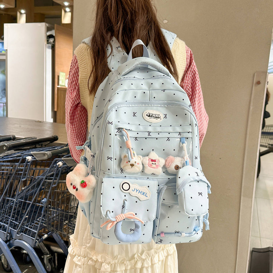 Girls' Academy-Style Forest Theme Star Ita Bag & Campus School