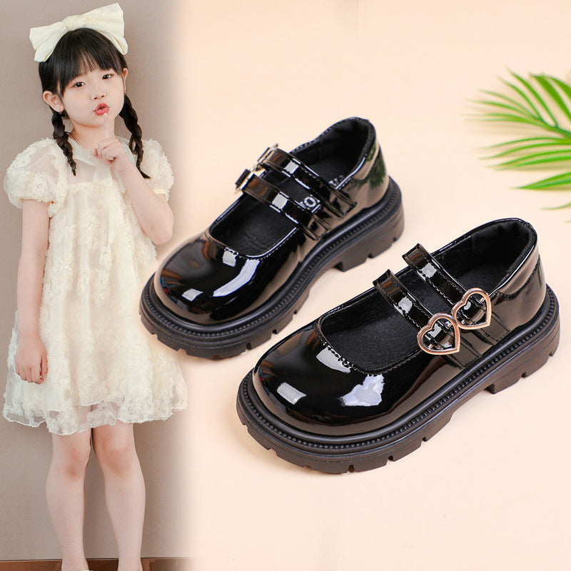 Girls Patent Leather Soft Sole School Princess Shoes