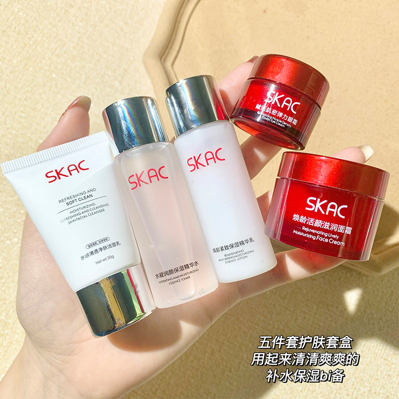 Water Cream Hydrating Five Piece Skincare Travel Set