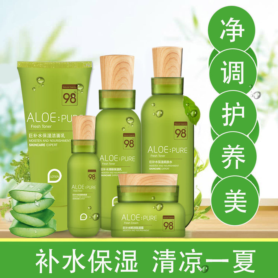 Aloe Hydrating Facial Care Set Cleanser Toner BB Cream