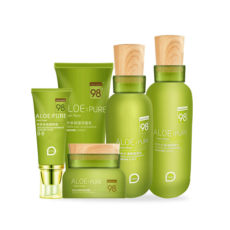 Aloe Hydrating Facial Care Set Cleanser Toner BB Cream