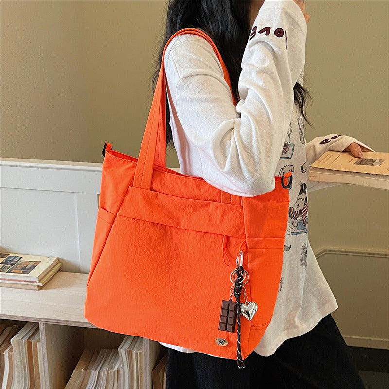 Casual Large-Capacity Canvas & Nylon Multi-Functional Tote Bag