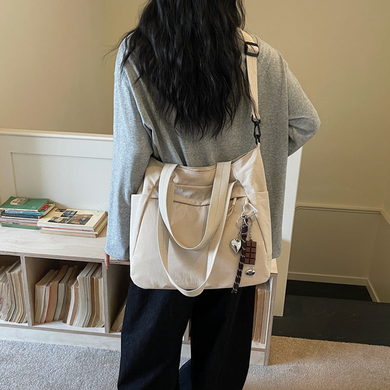 Casual Large-Capacity Canvas & Nylon Multi-Functional Tote Bag