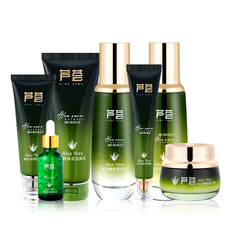 Aloe Vera Hydrating Skincare Set Cleanser Essence BB Cream