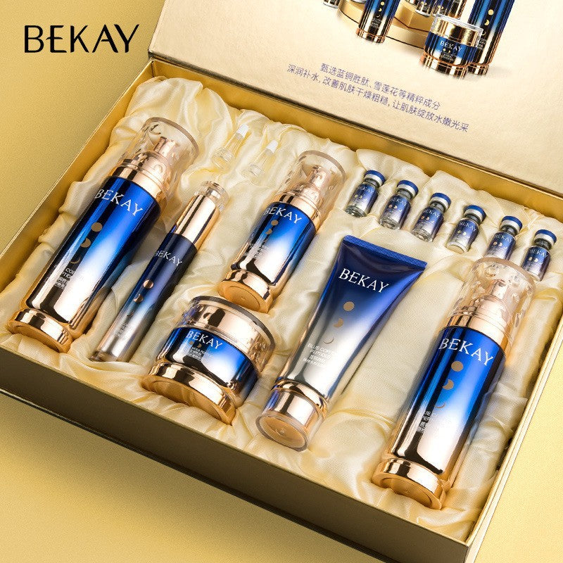 Blue Copper Peptide Hydrating Skincare 12 Piece Gift Set