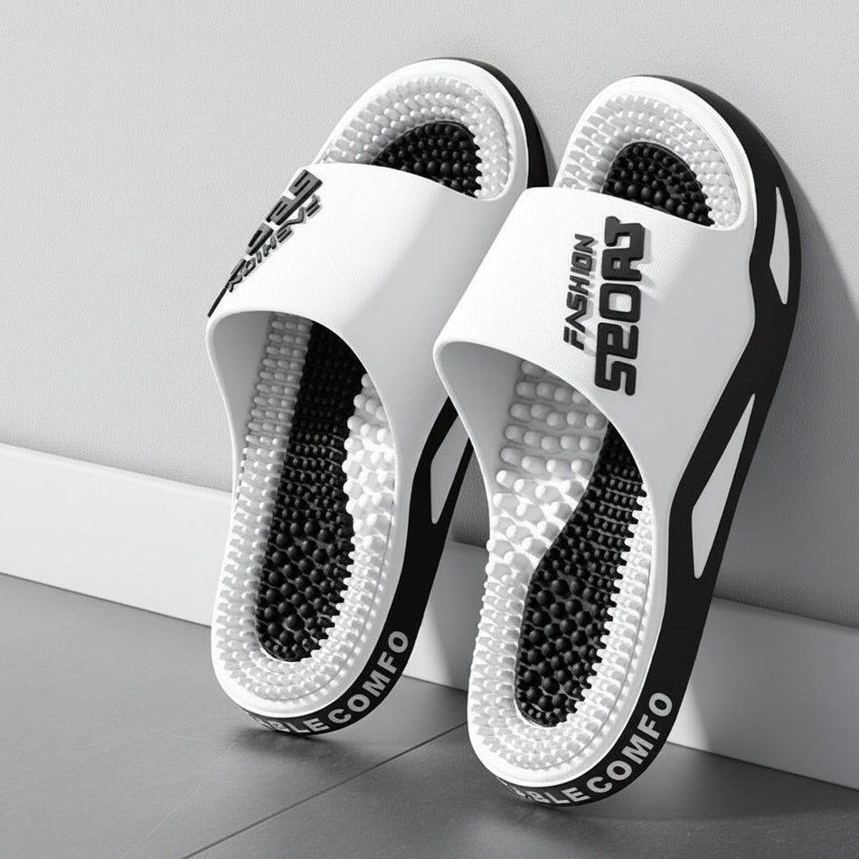 Unisex Letter Print Slide Sandals Non-Slip Comfort Slippers