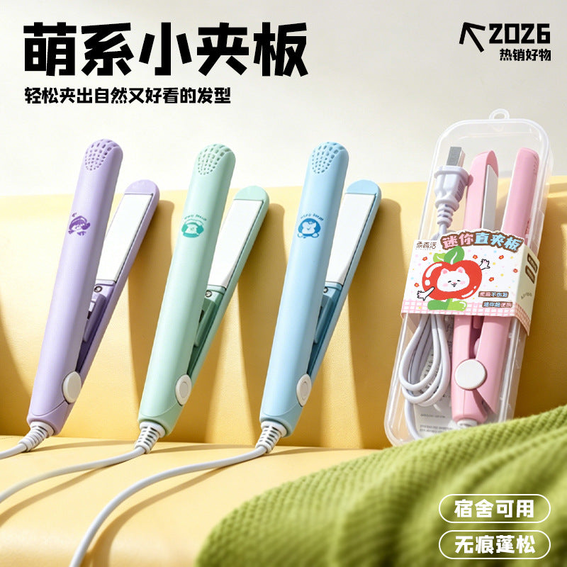 Mini Tourmaline Ceramic Hair Straightener Curling Styling Tool