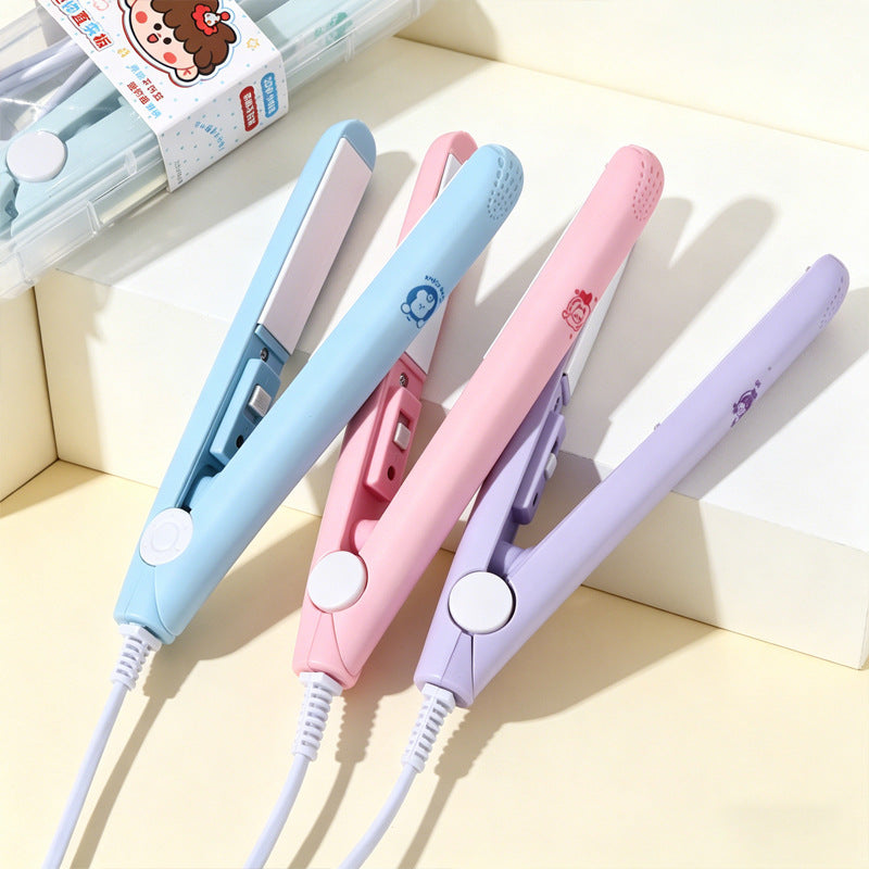 Mini Tourmaline Ceramic Hair Straightener Curling Styling Tool