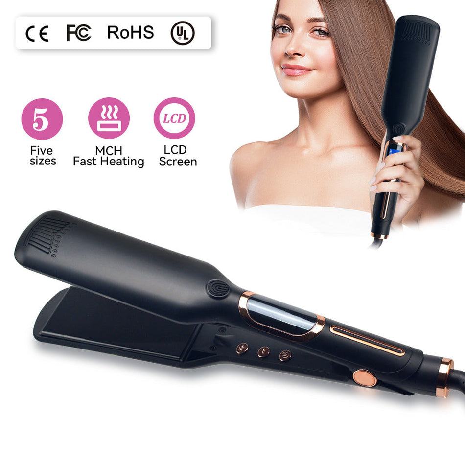 Titanium Coating Hair Straightener and Curler Dual Use Styling