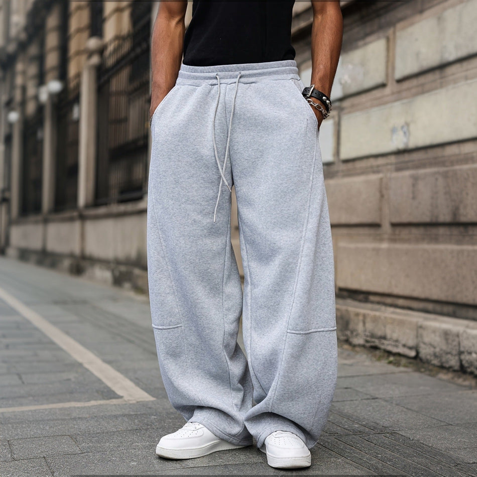 Loose Fit Heavyweight Jogger Pants Straight Leg Casual Sweatpants