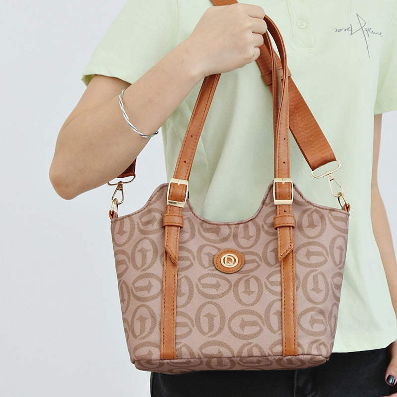 Women's Lightweight Luxury Niche Large-Capacity Bucket Bag