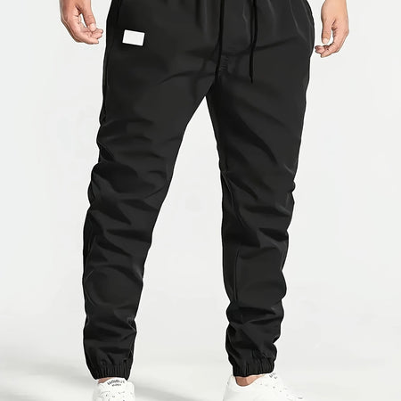 Men's gray Loose Cargo Pants High Elastic Casual Straight Fit Trousers