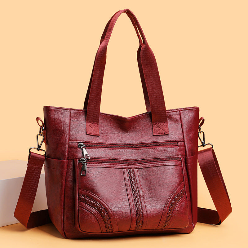 Women's Hot Style Multi-Layer Soft Leather Crossbody Mom Bag