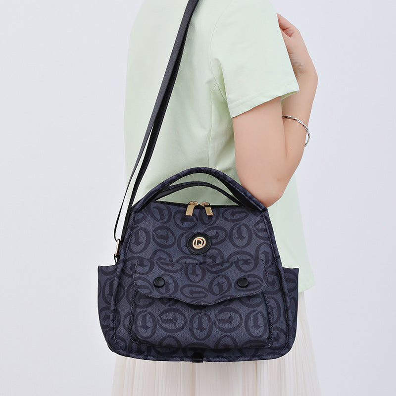 Women's Korean-Style Printed Oxford Cloth Crossbody Bag