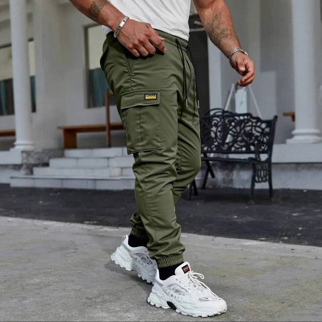Men’s Windproof Jogger Overalls Loose Fit Cargo Sports Pants