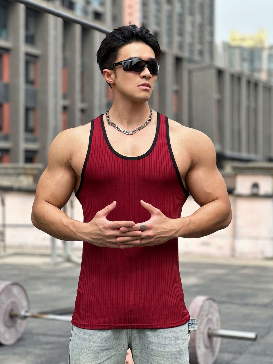 Men's Breathable Racerback Fitness Tank for Running & Gym