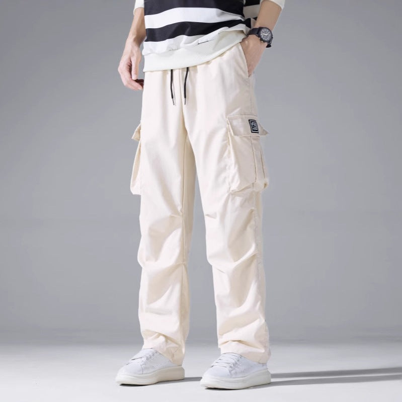 Men’s Multi Pocket Straight Leg Workwear Casual Pants Loose Fit