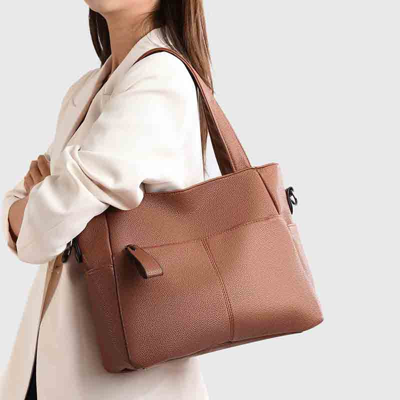 Solid Color Niche Shoulder Crossbody Work Bag