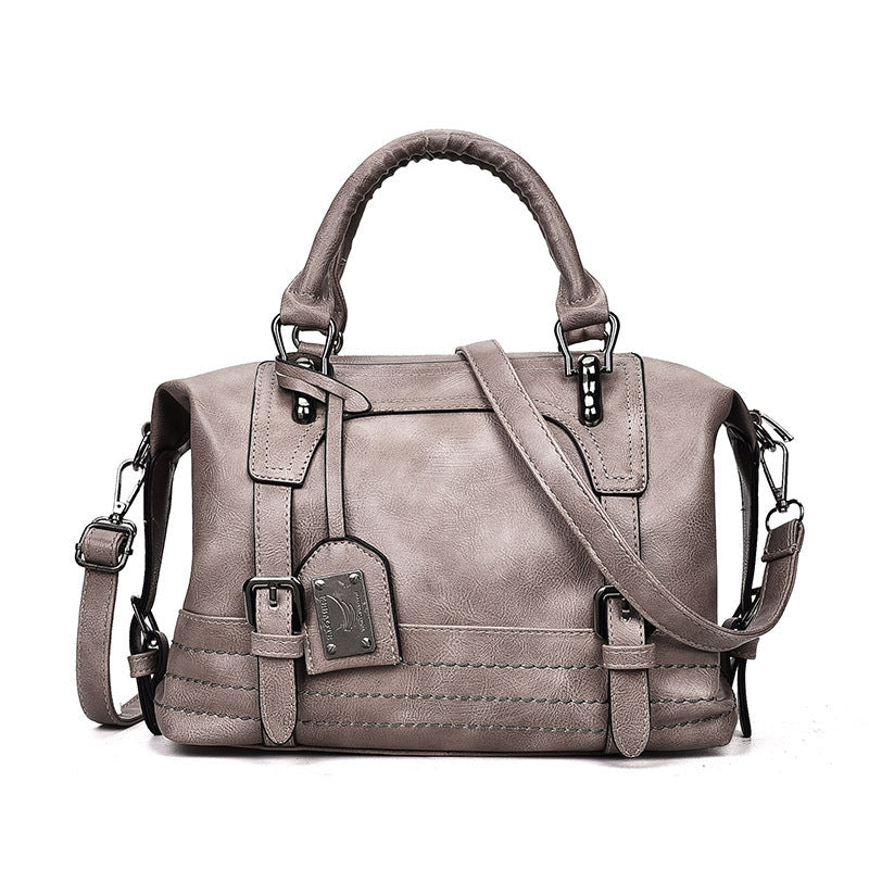 Vintage Oil Wax Leather Crossbody Shoulder Bag