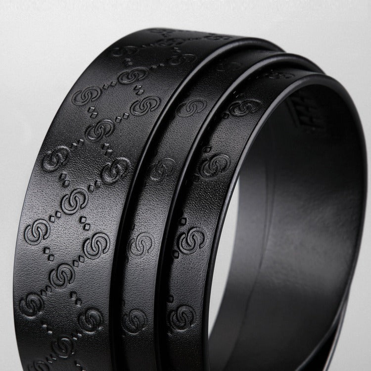 Men's Top-Grain Cowhide Belt Strap for Automatic Buckles