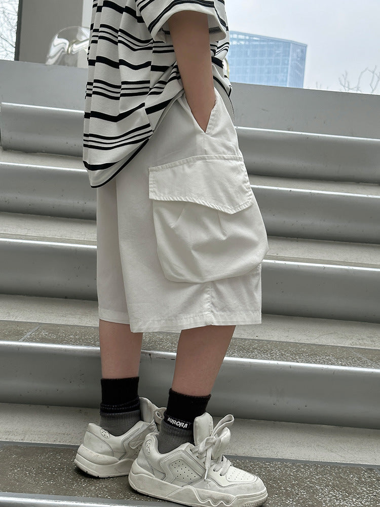 Boys’ Cotton Cargo Shorts Casual Summer Utility Shorts