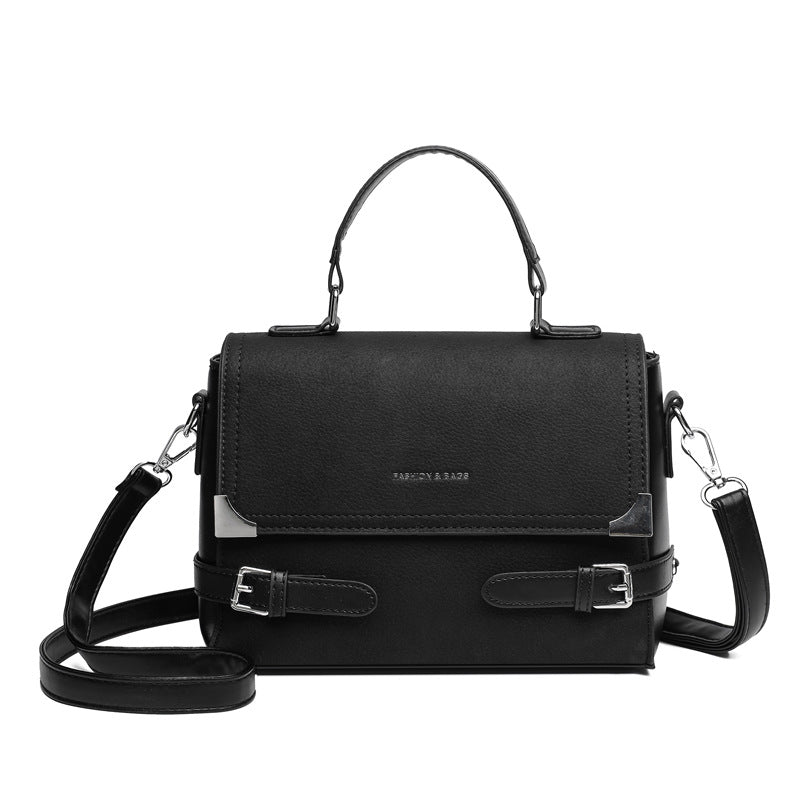 Matte Leather Commuter Small Square Hand Bag