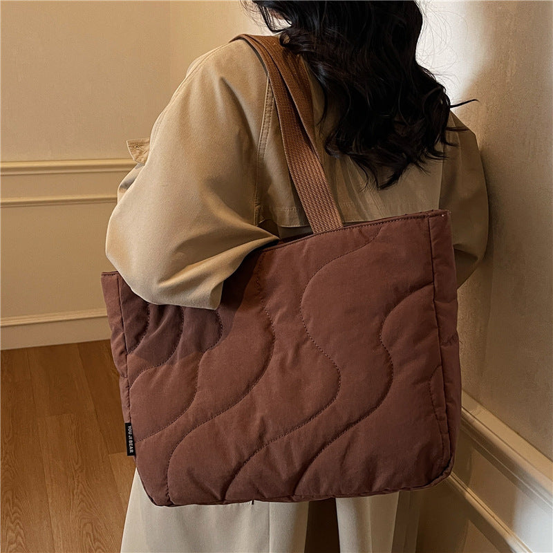 Korean Style Cotton Jacket Underarm Shoulder Bag