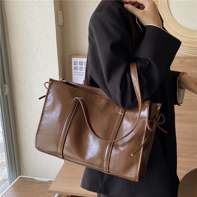 Simple Canvas Commuting Large Capacity Tote Bag