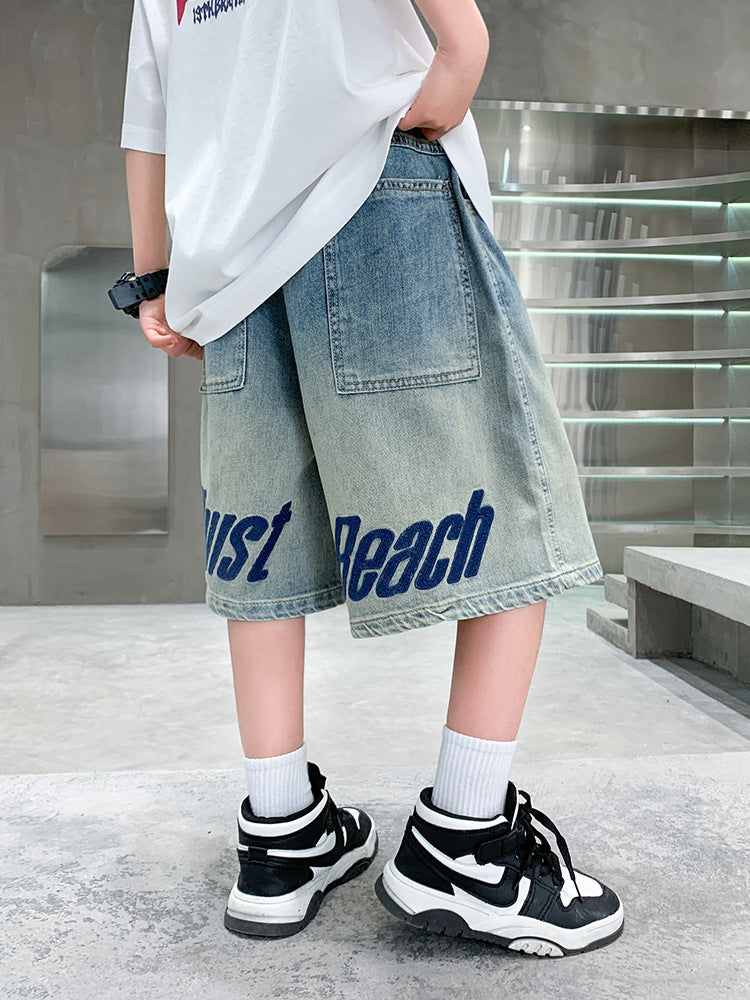 Boys’ Denim Shorts Lightweight Cotton Summer Casual Shorts