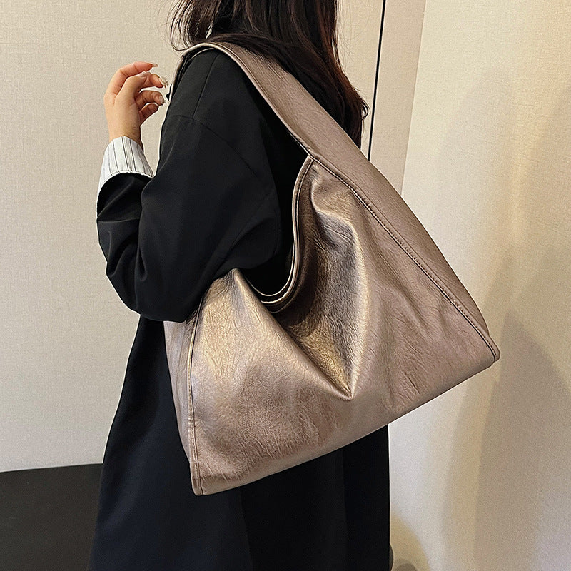 Textured Convertible Underarm Crossbody Tote Bag