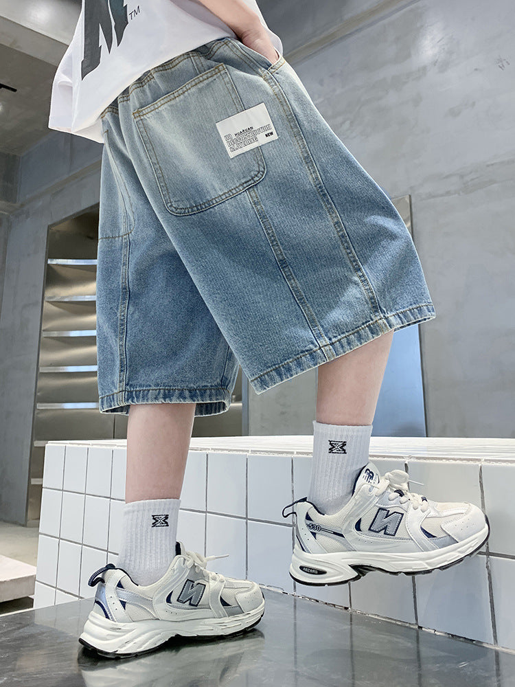 Boys’ Denim Shorts Lightweight Knee Length Summer Casual Wear