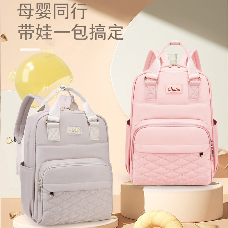 Trendy Large Capacity Lightweight Waterproof Maternity Backpack