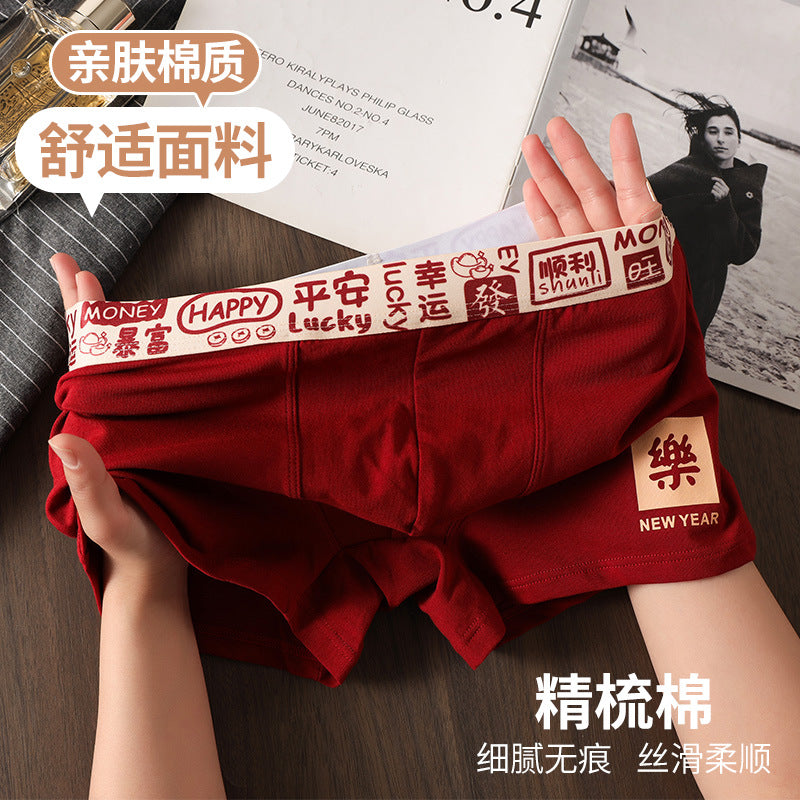 Mens Cotton Boxer Briefs Mid Waist Festive Zodiac Nelix 10A Fit