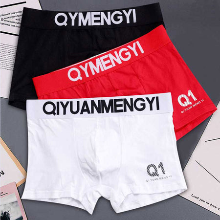 White Mens Cotton Boxer Shorts Breathable Mid Waist Ninex U Convex Fit