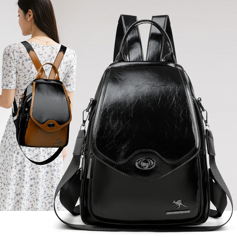Large Capacity Solid Color Fashion Casual Travel Backpack