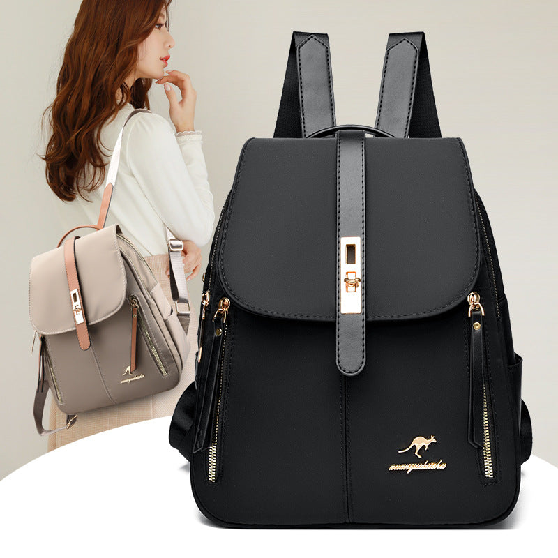 Women's Nylon Lightweight Large Capacity Casual Travel Backpack