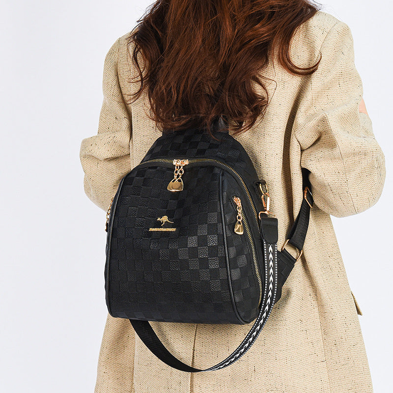 Women's PU Leather High End Casual Fashion Travel Backpack