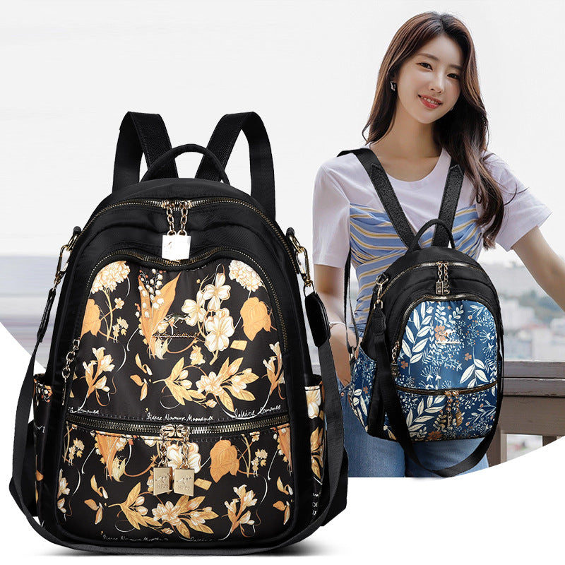 Women's Korean Style Oxford Cloth Large Capacity Travel Backpack
