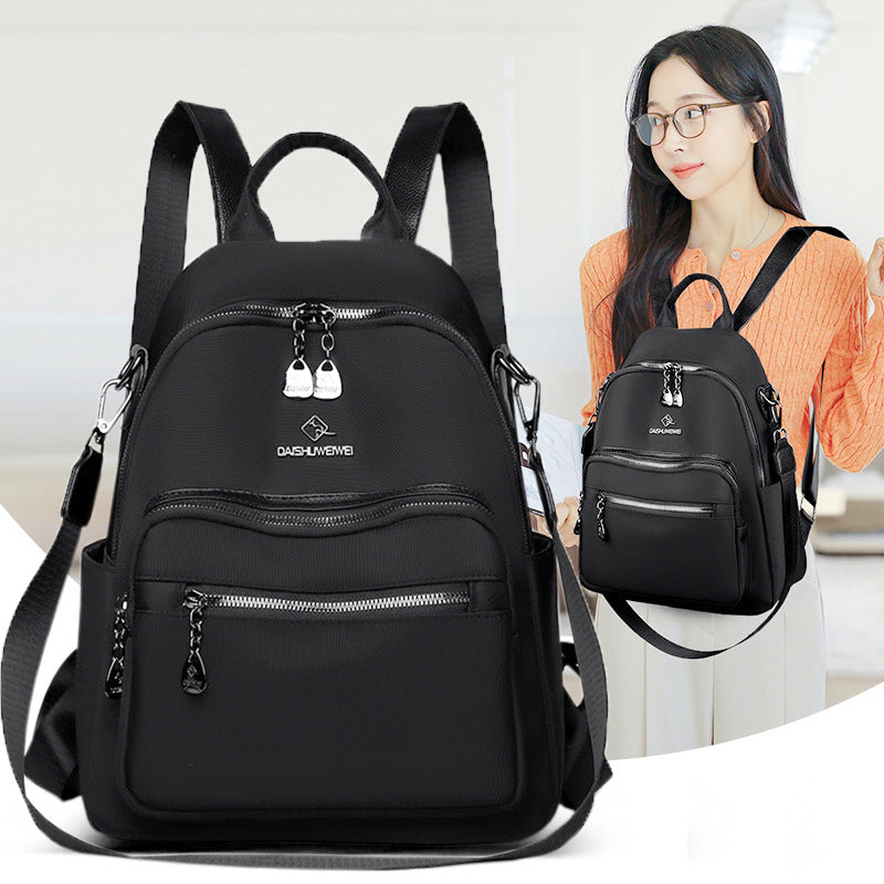 Women's Oxford Canvas Large Capacity Casual Commuter Backpack
