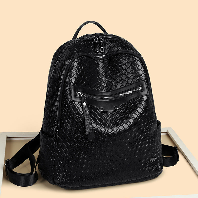 Women's Leather Large Capacity Lightweight Travel Backpack