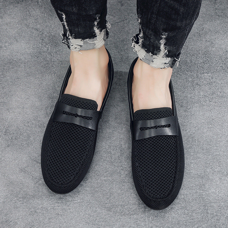 Mens Breathable Mesh Slip On Driving Shoes Casual Lightweight Sneakers