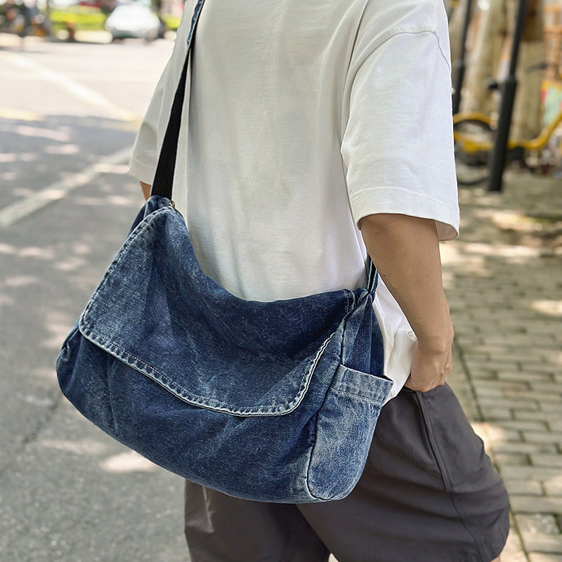 Unisex Canvas Large Capacity Casual Crossbody Shoulder Bag