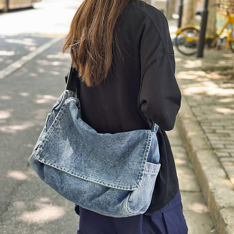 Unisex Canvas Large Capacity Casual Crossbody Shoulder Bag